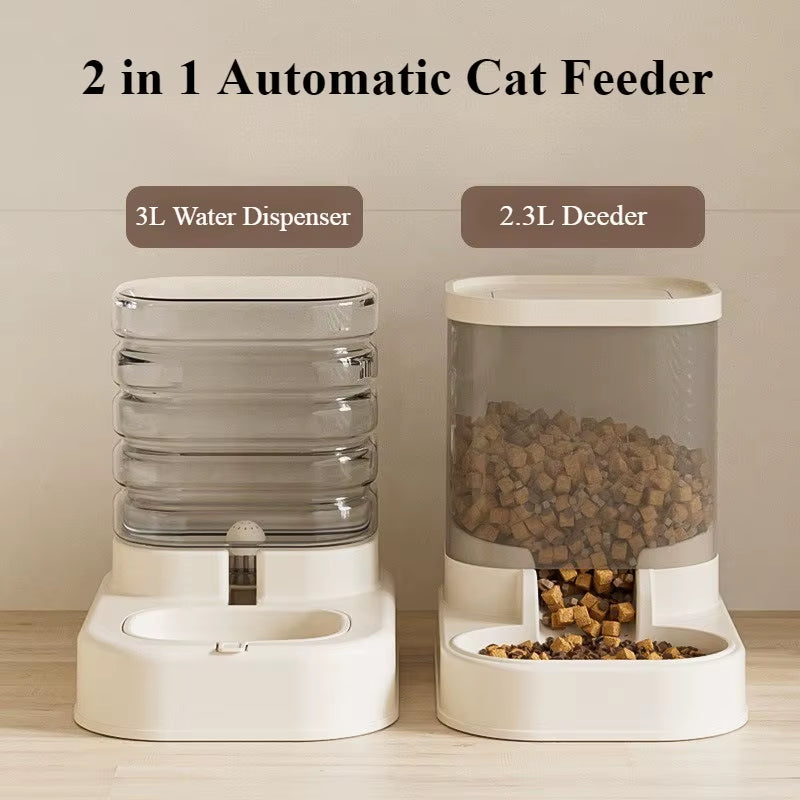 Gravity Pet Feeder and Water Dispenser Set Automatic Dog Feeder and Dog Water Dispenser for Dogs Cats Pets Animals Large Capaci